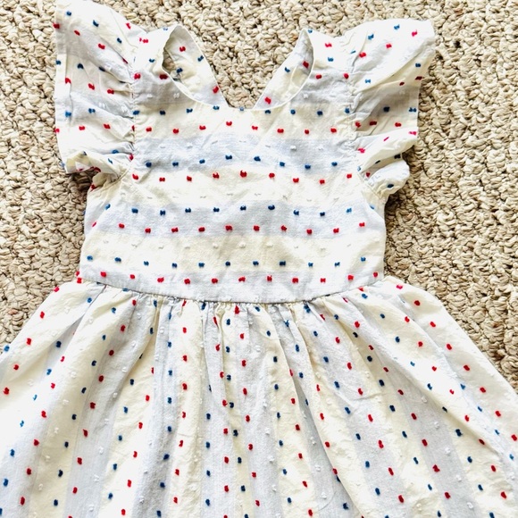 Cat & Jack White Patriotic Sleeveless Ruffle Dress Size 2T - Picture 5 of 5